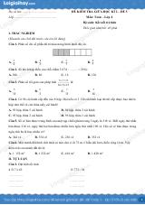 Đề kiểm tra giữa học kì 2 Toán 4 Kết nối tri thức - Đề số 5
